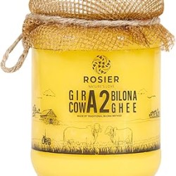 Traditional Bilona Method A2 Cow Ghee | Grassfed, Pure and Healthy Desi Cow Ghee (Glass Bottle - 500 ML)